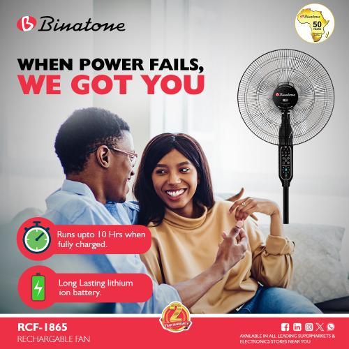 Stay Cool Always with the Binatone Rechargeable Fan!!!